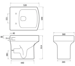 Joseph Miles Denza White Back To Wall WC Pan -Burlington Shop M700 2020 8 4 9 23 42 973