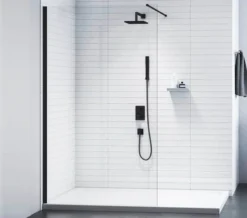 Merlyn Black Frameless Wetroom Panel
