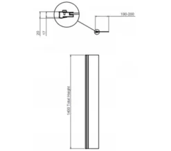 Aqualux Aqua 4 Splash Guard 200mm X 1400mm Polished Silver