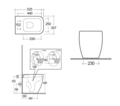 RAK Metropolitan Back-To-Wall White WC Pan With Soft-Close Seat 525mm Projection -Burlington Shop M700 2021 1 20 14 4 37 655