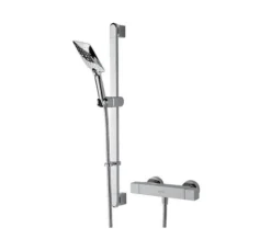 Bristan Quadrato Thermostatic Surface Mounted Chrome Bar Shower Valve