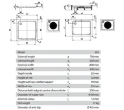 Kaldewei Advantage Duschplan 800mm Rectangular Steel Shower Tray White -Burlington Shop M700 2021 10 5 15 41 47 230
