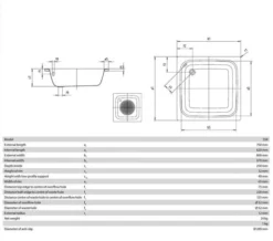 Kaldewei Advantage Sanidusch 800mm Rectangular Steel Shower Tray White -Burlington Shop M700 2021 10 5 7 10 55 260