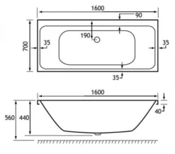Joseph Miles Malin Beauforte Reinforced White Bath - Double Ended -Burlington Shop M700 2021 11 27 7 57 14 484 1