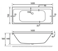 Joseph Miles Malin Beauforte Reinforced White Bath - Double Ended -Burlington Shop M700 2021 11 27 7 57 27 228 1