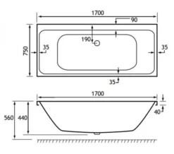 Joseph Miles Malin Beauforte Reinforced White Bath - Double Ended -Burlington Shop M700 2021 11 27 7 57 52 245 1