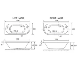 Joseph Miles Biscay Double Ended White 5mm Acrylic Bath -Burlington Shop M700 2021 11 27 8 40 8 595.8