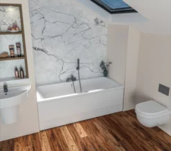 Joseph Miles Portland Beauforte Reinforced Double Ended White Bath With Single Grip