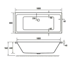 Joseph Miles Portland Beauforte Reinforced Double Ended Rectangular White Bath -Burlington Shop M700 2021 12 15 11 4 17 787 1