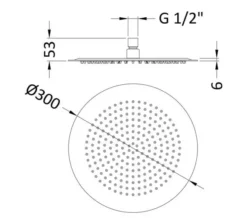 Hudson Reed Round Fixed Shower Head Chrome -Burlington Shop M700 2021 2 6 7 22 18 885
