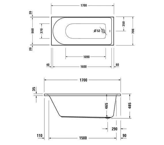 Duravit D-Neo Jet System Single Ended Bathtub 6 Duravit D-Neo Jet System Single Ended Bathtub - Image 6