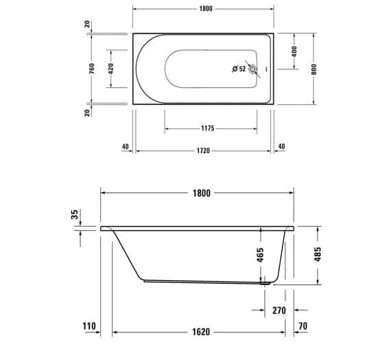 Duravit D-Neo Jet System Single Ended Bathtub 10 Duravit D-Neo Jet System Single Ended Bathtub - Image 10