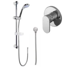 Nuie Binsey Manual Shower Valve With Slide Rail Kit Chrome And Elbow