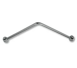 Delabie Angled Bright Polished Curtain Rail