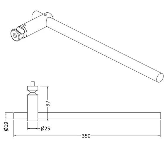 Hudson Reed Towel Rail Chrome For Revive Radiator 2 Hudson Reed Towel Rail Chrome For Revive Radiator - Image 2