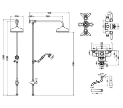 Hudson Reed Topaz Triple Exposed Mixer Shower Valve With Rigid Riser -Burlington Shop M700 2021 8 17 13 51 11 506