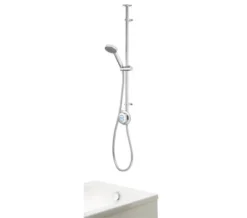 Aqualisa Quartz Classic Slide Rail Kit With Exposed Digital Valve And Bath Filler