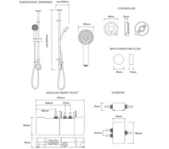 Aqualisa Quartz Touch Digital Shower Set With Bath Filler -Burlington Shop M700 2021 9 20 15 21 7 20