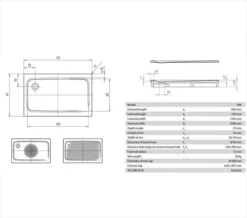 Kaldewei Ambiente Superplan 1200mm Rectangular Steel Tray White 5 Kaldewei Ambiente Superplan 1200mm Rectangular Steel Tray White -Burlington Shop M700 2021 9 28 15 59 3 955