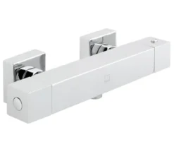 Vado TE Chrome Exposed Square Thermostatic Shower Valve