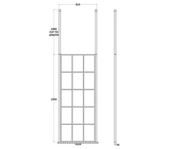 Hudson Reed Black Frame Shower Screen And Ceiling Post -Burlington Shop M700 2022 1 21 8 29 39 972