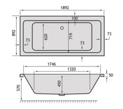 Carron Quantum Duo White Double Ended Acrylic Bath 5mm - 1900 X 900mm -Burlington Shop M700 2022 1 5 13 16 53 565