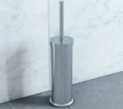 Smedbo Outline Free Standing Polished Chrome Toilet Brush And Holder