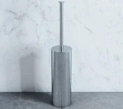 Smedbo Outline Lite Free Standing Polished Stainless Steel Round Toilet Brush
