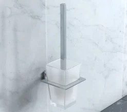 Vado Level Wall Mounted Chrome Toilet Cleaning Set