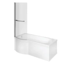 Joseph Miles Destry P-Shape 0 Tap-Hole Shower Bath Pack