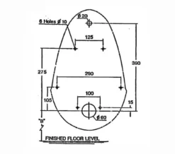 Twyford Spectrum Concealed Outlet White Urinal Bowl - 560 X 360 X 330mm -Burlington Shop M700 2022 10 11 14 33 32 639