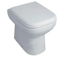 Essential Violet Back To Wall White WC Pan With Soft Close Seat