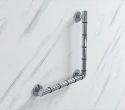 Croydex Assistive Grab N Grip 480mm L-Shaped Chrome Grab Bar