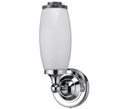 Burlington Light With Chrome Base And Opal Glass Tube Shade