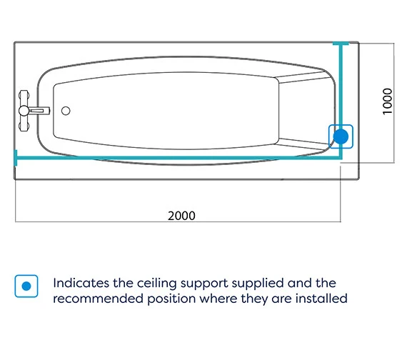 Croydex Premier Large L Shaped Chrome Shower Curtain Rod 2 Croydex Premier Large L Shaped Chrome Shower Curtain Rod - Image 2