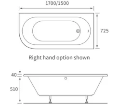 Joseph Miles Lester 0 Tap-Hole Single Ended Corner Bath -Burlington Shop M700 2022 10 7 12 34 32 529