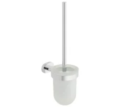Vado Life Wall Mounted Chrome Toilet Brush And Holder