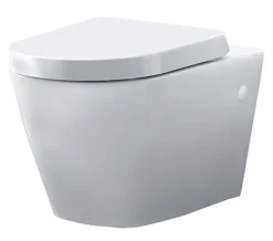 Essential IVY Wall Hung White Toilet Pan With Soft Close Seat