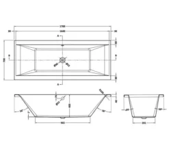 Hudson Reed Asselby Square 1700mm Double Ended Eternalite Acrylic Bath -Burlington Shop M700 2022 12 29 10 12 26 554