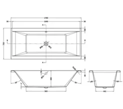 Hudson Reed Asselby Square 1700mm Double Ended Eternalite Acrylic Bath -Burlington Shop M700 2022 12 29 10 12 48 478