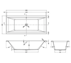 Hudson Reed Asselby Square 1800 X 800mm Eternalite Acrylic Bath -Burlington Shop M700 2022 12 29 11 26 13 501