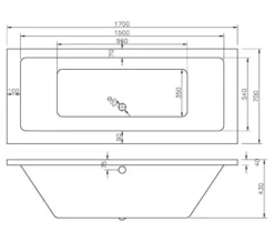 Joseph Miles Tuscany 1700mm Double Ended Whirlpool Bath 10 Joseph Miles Tuscany 1700mm Double Ended Whirlpool Bath -Burlington Shop M700 2022 2 24 12 58 28 906
