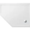 Britton Zamori Offset Pentangle White Shower Tray