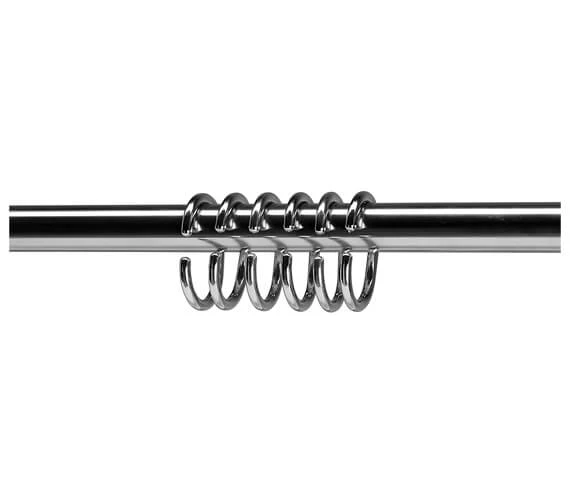 Croydex Premier Large L Shaped Chrome Shower Curtain Rod 4 Croydex Premier Large L Shaped Chrome Shower Curtain Rod - Image 4