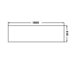 IMEX Cast 1700mm Reinforced Universal Acrylic Straight Side Panel -Burlington Shop M700 2022 3 4 12 39 26 43