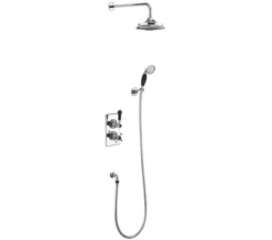 Burlington Trent Thermostatic Dual Outlet Diverter Valve With Shower Set