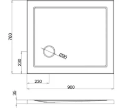 Britton Zamori Rectangle White Corner Waste Shower Tray -Burlington Shop M700 2022 3 9 7 44 20 756