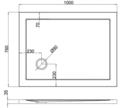 Britton Zamori Rectangle White Corner Waste Shower Tray -Burlington Shop M700 2022 3 9 7 44 50 899
