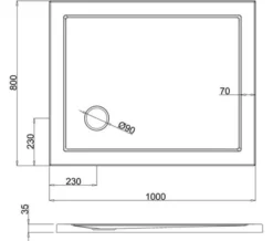 Britton Zamori Rectangle White Corner Waste Shower Tray -Burlington Shop M700 2022 3 9 7 44 59 443