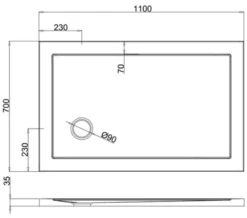 Britton Zamori Rectangle White Corner Waste Shower Tray -Burlington Shop M700 2022 3 9 7 45 18 648
